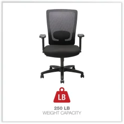 New Envy Series Mesh High-Back 250 lbs. Capacity Multifunction Chair - Black Office Furniture & Lighting