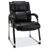 Online Hildred Series 25 in. x 28.94 in. x 37.8 in. Guest Chair - Black Seat/Back/Chrome Base Office Furniture & Lighting