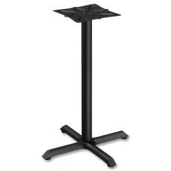 Hospitality Series 27.5 in. x 40.38 in. 300 lbs. Capacity Steel Single-Column Bases - Black Office Furniture & Lighting