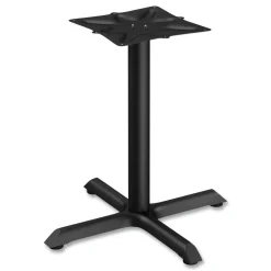 Discount Hospitality Series 27.5 in. x 28.5 in. 300 lbs. Capacity Steel Single-Column Bases - Black Office Furniture & Lighting
