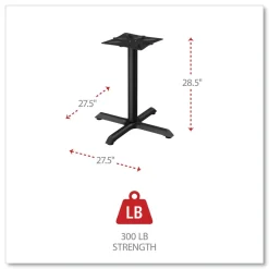 Discount Hospitality Series 27.5 in. x 28.5 in. 300 lbs. Capacity Steel Single-Column Bases - Black Office Furniture & Lighting