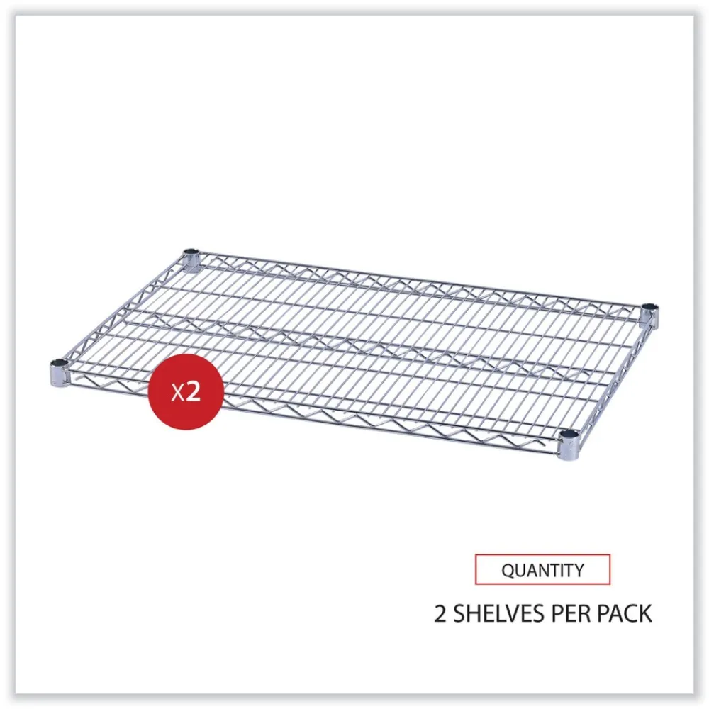Hot Industrial Wire Shelving 36 in. x 24 in. Extra Wire Shelves - Silver (2-Piece/Carton) Office Furniture & Lighting