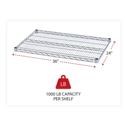 Hot Industrial Wire Shelving 36 in. x 24 in. Extra Wire Shelves - Silver (2-Piece/Carton) Office Furniture & Lighting