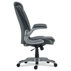 Sale Leithen Bonded Leather Midback Chair Supports Up to 275 lbs. - Gray/Silver Office Furniture & Lighting