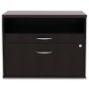 Clearance Open Office Desk Series 29.5 x 19.13 x 22.88 Legal/Letter Low File 2-Drawer Cabinet Credenza - Espresso Office Furniture & Lighting