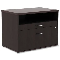 Clearance Open Office Desk Series 29.5 x 19.13 x 22.88 Legal/Letter Low File 2-Drawer Cabinet Credenza - Espresso Office Furniture & Lighting
