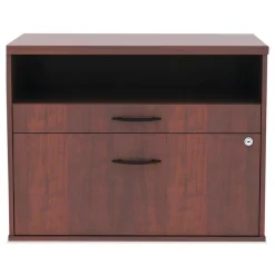 Online Open Office Desk Series 29.5 x 19.13 x 22.88 Legal/Letter Low File 2-Drawer Cabinet Credenza - Cherry Office Furniture & Lighting