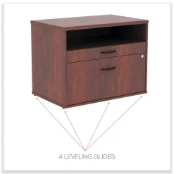 Online Open Office Desk Series 29.5 x 19.13 x 22.88 Legal/Letter Low File 2-Drawer Cabinet Credenza - Cherry Office Furniture & Lighting