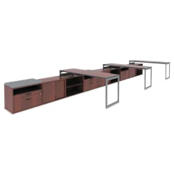 Online Open Office Desk Series 29.5 x 19.13 x 22.88 Legal/Letter Low File 2-Drawer Cabinet Credenza - Cherry Office Furniture & Lighting
