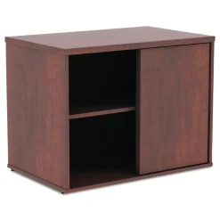 Discount Open Office Desk Series 29.5w x 19.13d x 22.78h Low Storage Cabinet Credenza - Medium Cherry Office Furniture & Lighting