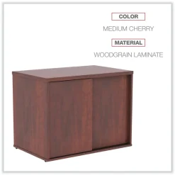 Discount Open Office Desk Series 29.5w x 19.13d x 22.78h Low Storage Cabinet Credenza - Medium Cherry Office Furniture & Lighting