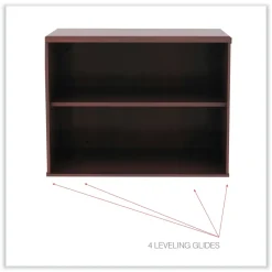 Discount Open Office Desk Series 29.5w x 19.13d x 22.78h Low Storage Cabinet Credenza - Medium Cherry Office Furniture & Lighting