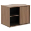 Open Office Desk Series 29.5w x 19.13d x 22.78h Low Storage Cabinet Credenza - Modern Walnut Office Furniture & Lighting