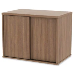 Open Office Desk Series 29.5w x 19.13d x 22.78h Low Storage Cabinet Credenza - Modern Walnut Office Furniture & Lighting
