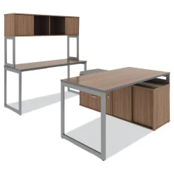 Open Office Desk Series 29.5w x 19.13d x 22.78h Low Storage Cabinet Credenza - Modern Walnut Office Furniture & Lighting