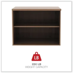Open Office Desk Series 29.5w x 19.13d x 22.78h Low Storage Cabinet Credenza - Modern Walnut Office Furniture & Lighting
