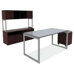 Sale Open Office Desk Series 29.5w x 19.13d x 22.78h Low Storage Cabinet Credenza - Mahogany Office Furniture & Lighting