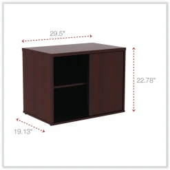 Sale Open Office Desk Series 29.5w x 19.13d x 22.78h Low Storage Cabinet Credenza - Mahogany Office Furniture & Lighting