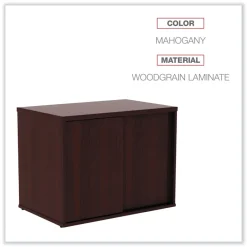 Sale Open Office Desk Series 29.5w x 19.13d x 22.78h Low Storage Cabinet Credenza - Mahogany Office Furniture & Lighting