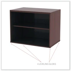 Sale Open Office Desk Series 29.5w x 19.13d x 22.78h Low Storage Cabinet Credenza - Mahogany Office Furniture & Lighting