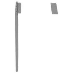 Clearance Open Office Series 23-3/8 in. x 28-1/2 in. Fully Adjustable O-Leg Return Base - Silver Office Furniture & Lighting