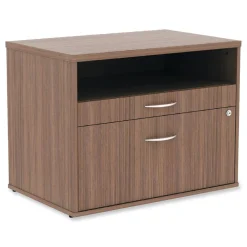 Clearance Open Office Series 29.5 in. x 19.13 in. x 22.88 in. 2-Drawer Low File Cabinet Credenza - Walnut Office Furniture & Lighting
