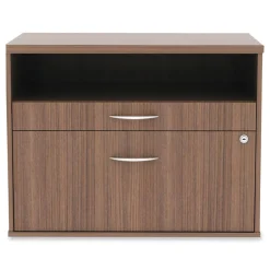 Clearance Open Office Series 29.5 in. x 19.13 in. x 22.88 in. 2-Drawer Low File Cabinet Credenza - Walnut Office Furniture & Lighting
