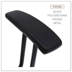 Discount Optional Fixed Height T-Arms for Essentia and Interval Series Chairs - Black (1-Pair) Office Furniture & Lighting