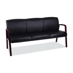 Online Reception Lounge WL Series 65.13 in. x 26.13 in. x 33 in. 3-Seat Sofa - Black Office Furniture & Lighting