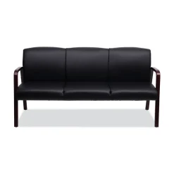 Online Reception Lounge WL Series 65.13 in. x 26.13 in. x 33 in. 3-Seat Sofa - Black Office Furniture & Lighting