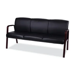Online Reception Lounge WL Series 65.13 in. x 26.13 in. x 33 in. 3-Seat Sofa - Black Office Furniture & Lighting