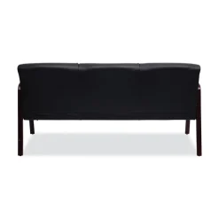 Online Reception Lounge WL Series 65.13 in. x 26.13 in. x 33 in. 3-Seat Sofa - Black Office Furniture & Lighting