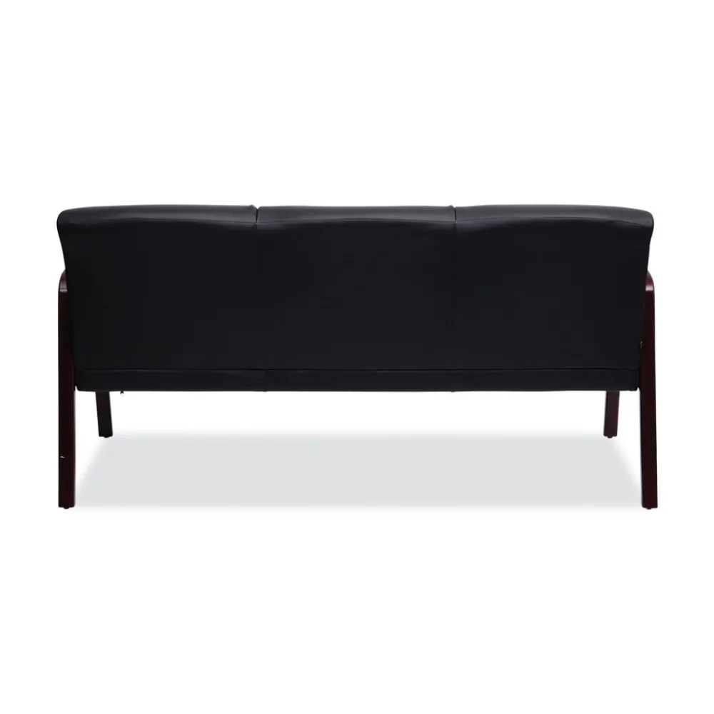 Online Reception Lounge WL Series 65.13 in. x 26.13 in. x 33 in. 3-Seat Sofa - Black Office Furniture & Lighting