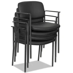 Online Sorrento Series Stacking Ultra-Cushioned Guest Chair - Black (2/Carton) Office Furniture & Lighting