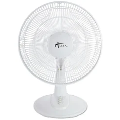 Outlet 3-Speed 12 in. Plastic Oscillating Desk Fan - White Fans