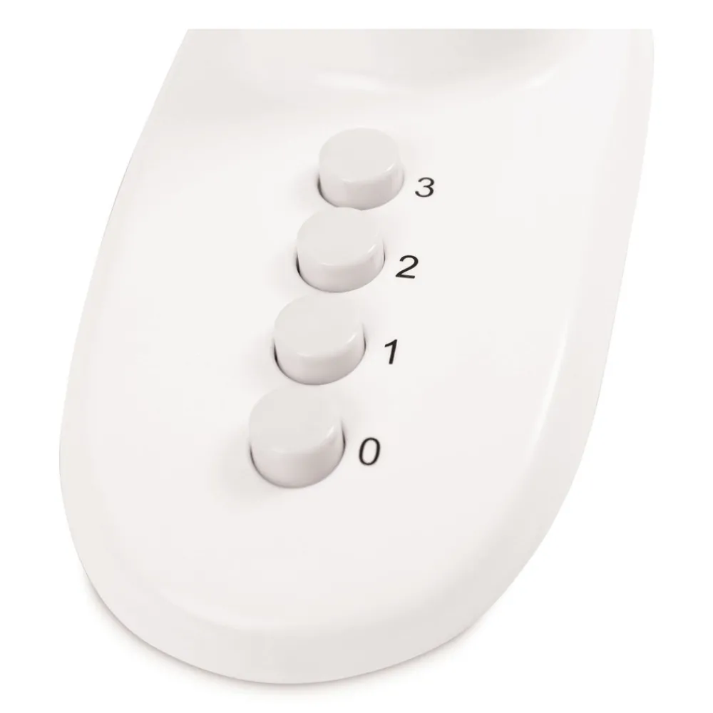 Outlet 3-Speed 12 in. Plastic Oscillating Desk Fan - White Fans