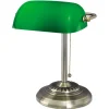 Traditional 10.5 in. x 11 in. x 13 in. Banker's Lamp - Antique Brass/Green Office Furniture & Lighting