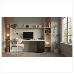 Sale Two-Drawer Mobile Vertical File 2 Letter-Size File Drawers 14.25 x 18 x 26.7 - Black Office Furniture & Lighting