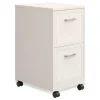 Outlet Two-Drawer Mobile Vertical File 2 Letter-Size File Drawers 14.25 x 18 x 26.7 - Pearl White Office Furniture & Lighting