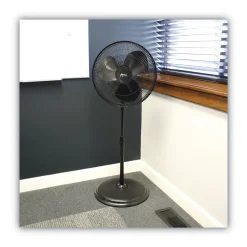 Online 120V 0.37 Amp 3-Speed 16 in. Pedestal Stand Fan - Black Fans