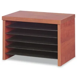 Clearance Valencia Series 15.75 in. x 9.88 in. x 10.88 in. Under Counter Organizer Shelf - Cherry Desk Accessories & Office Organizers