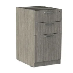 Online Valencia Series 15.63 in. x 20.5 in. x 28.5 in. Legal/Letter 3-Drawer Full Pedestal File - Gray Office Furniture & Lighting