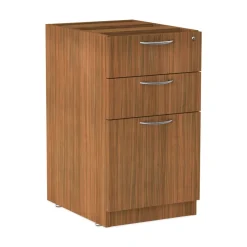 Sale VA532822WA 15.63 in. x 20.5 in. x 28.5 in. Valencia Series 3-Drawer Full File Pedestal - Modern Walnut Office Furniture & Lighting