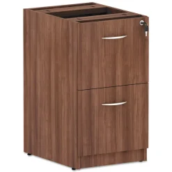 Sale VA542822WA 15.63 in. x 20.5 in. x 28.5 in. Valencia Series 2-Drawer Full File Pedestal - Modern Walnut Office Furniture & Lighting