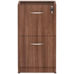 Sale VA542822WA 15.63 in. x 20.5 in. x 28.5 in. Valencia Series 2-Drawer Full File Pedestal - Modern Walnut Office Furniture & Lighting