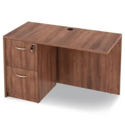 Sale VA542822WA 15.63 in. x 20.5 in. x 28.5 in. Valencia Series 2-Drawer Full File Pedestal - Modern Walnut Office Furniture & Lighting