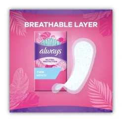 Hot Thin Daily Panty Liners, Regular, 120/pack, 6 Packs/carton Skin Care & Personal Hygiene