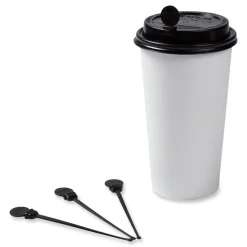 Hot 4.75 in. Beverage Plugs - Black (2000/Carton) Tabletop And Serveware