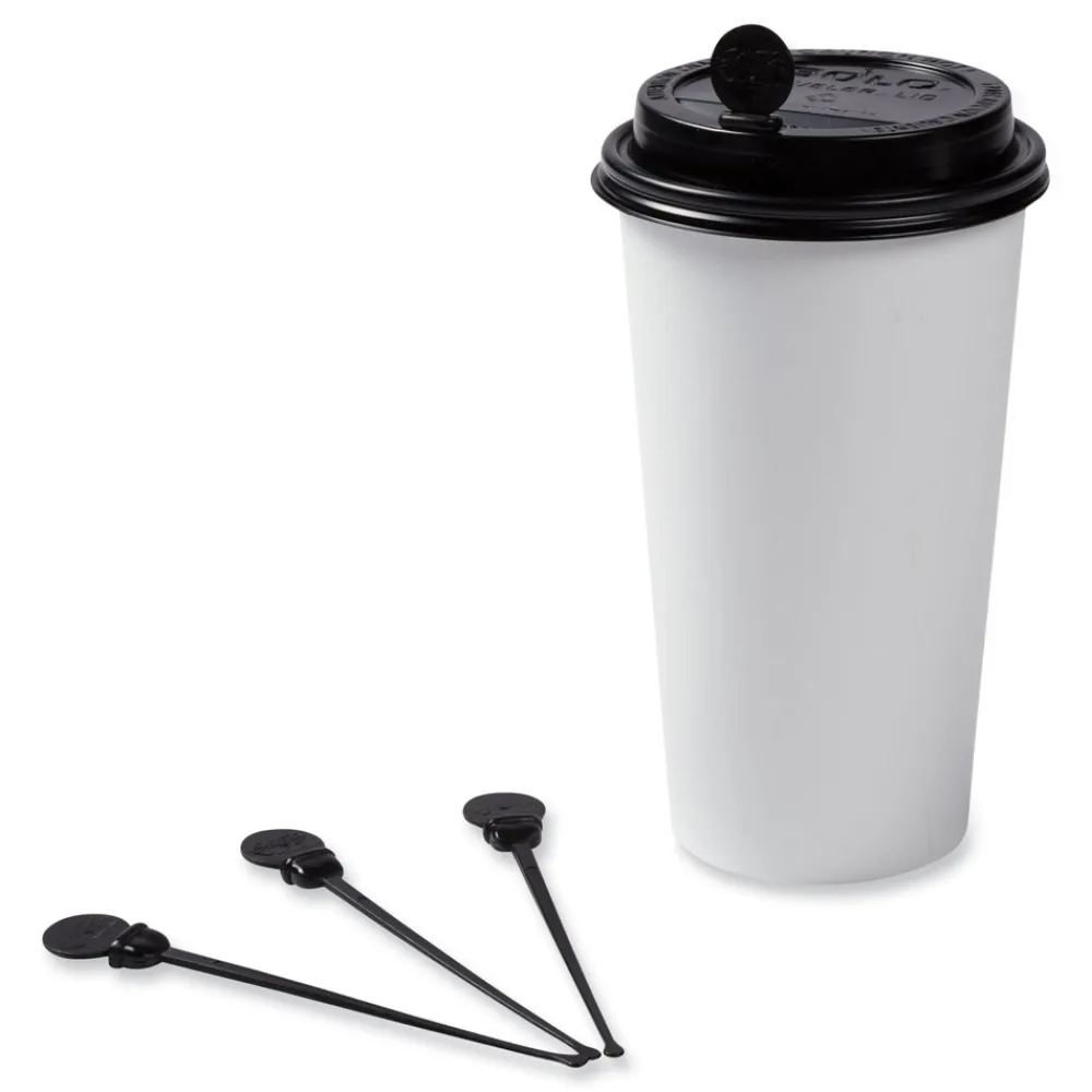 Hot 4.75 in. Beverage Plugs - Black (2000/Carton) Tabletop And Serveware