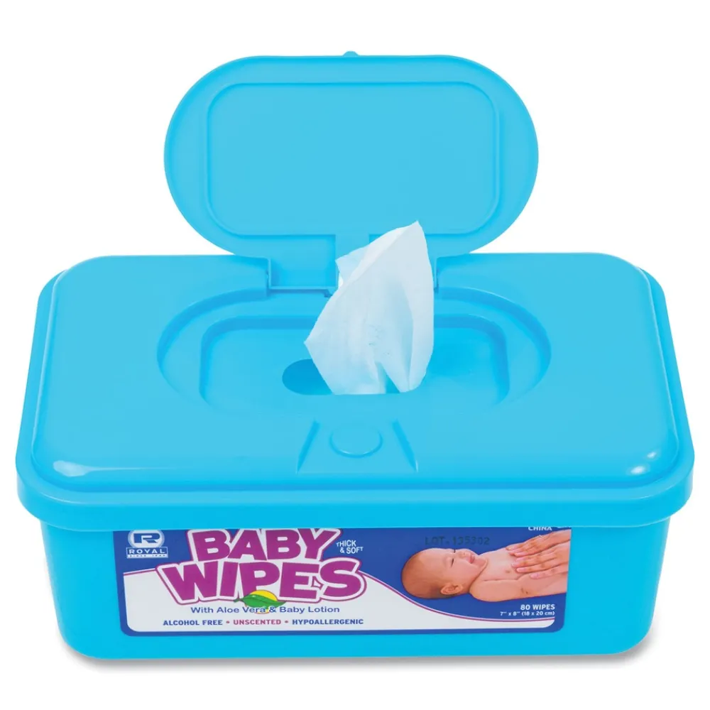 Hot Baby Wipes Tub - Unscented/White (960/Carton) Skin Care & Personal Hygiene